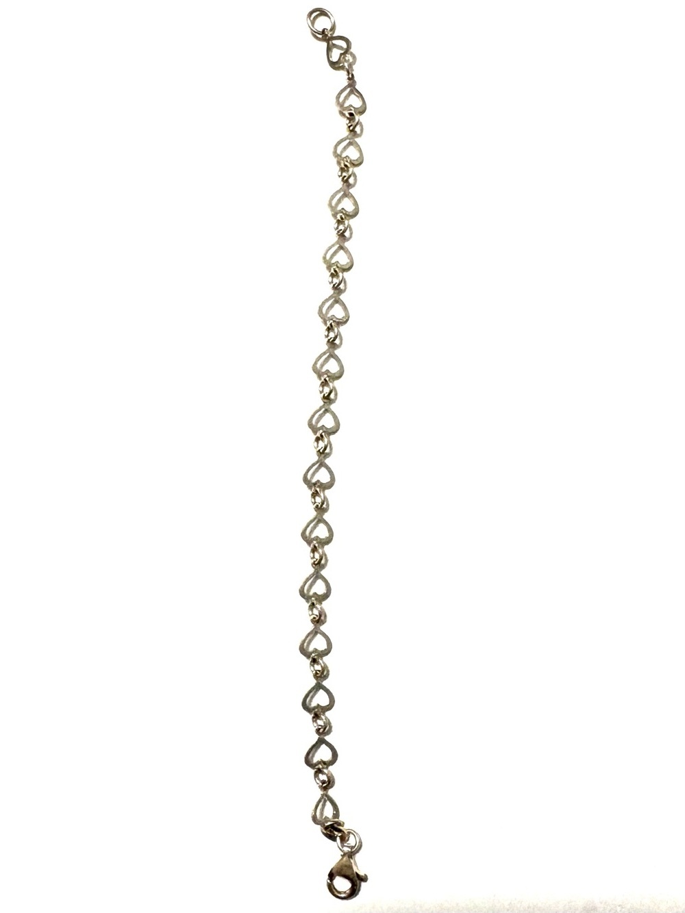 FASHION JEWELRY Sterling Silver Heart Link Bracelet
